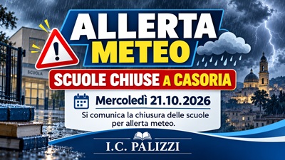 CHIUSURA DELLA SCUOLA PER AVVERSE CONDIZIONI METEOROLOGICHE – MERCOLEDÌ 21 OTTOBRE 2026